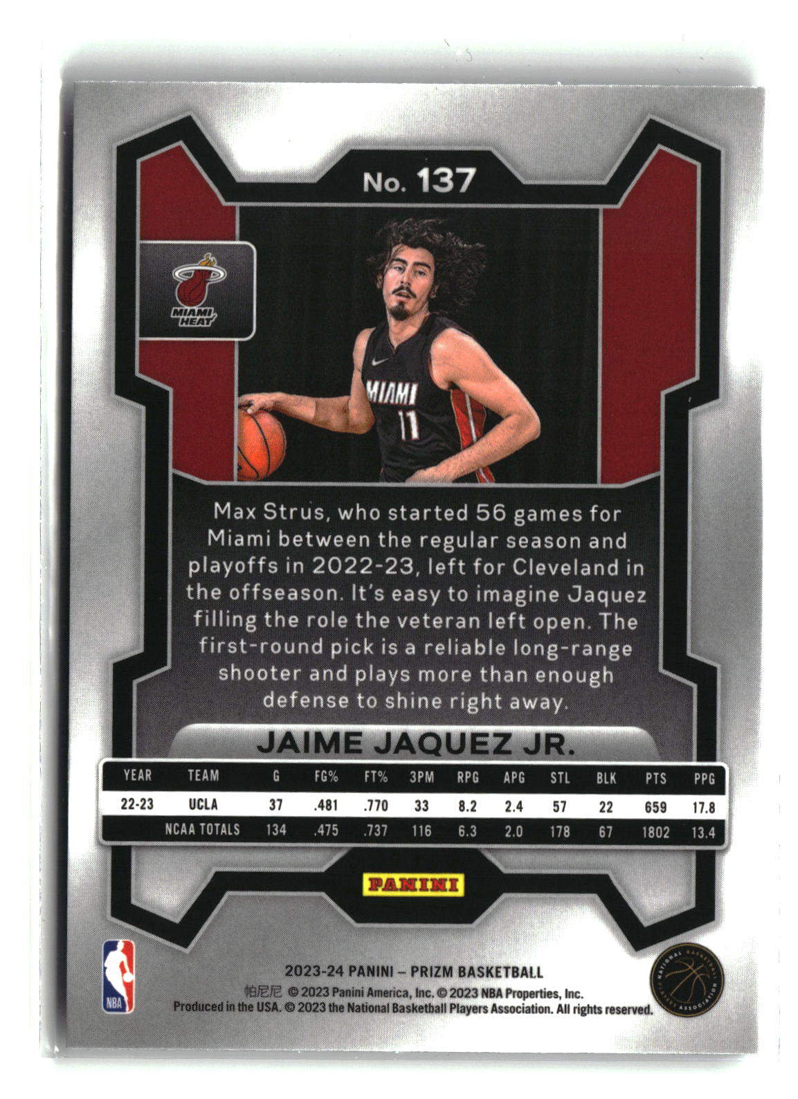Jaime Jaquez Jr. 2023-24 Panini Prizm #137