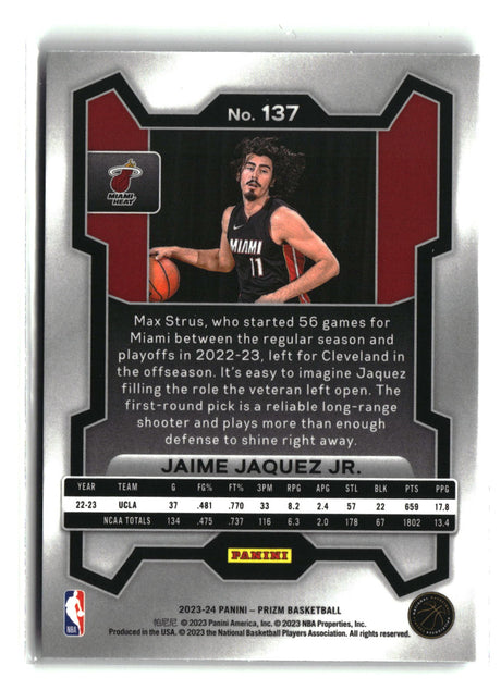 Jaime Jaquez Jr. 2023-24 Panini Prizm #137