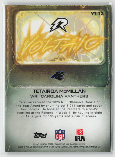 Tetairoa McMillan 2025 Topps Resurgence Voltaic #VT-12