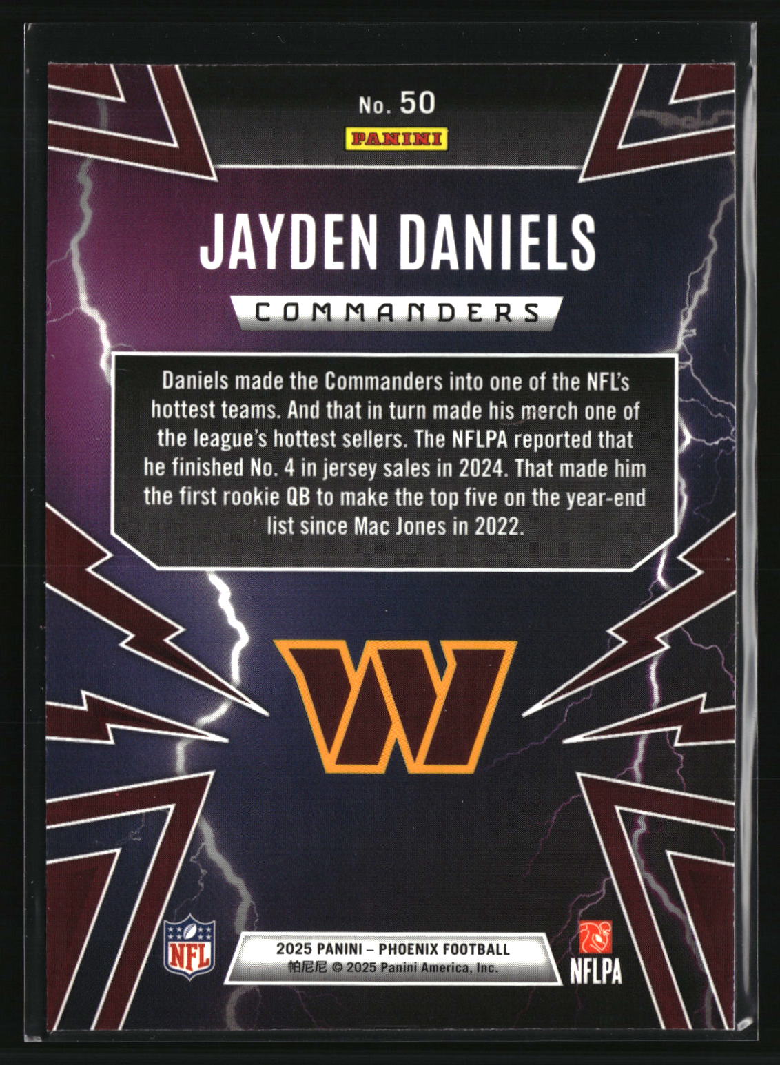 Jayden Daniels 2025 Panini Phoenix Thunderbirds #50