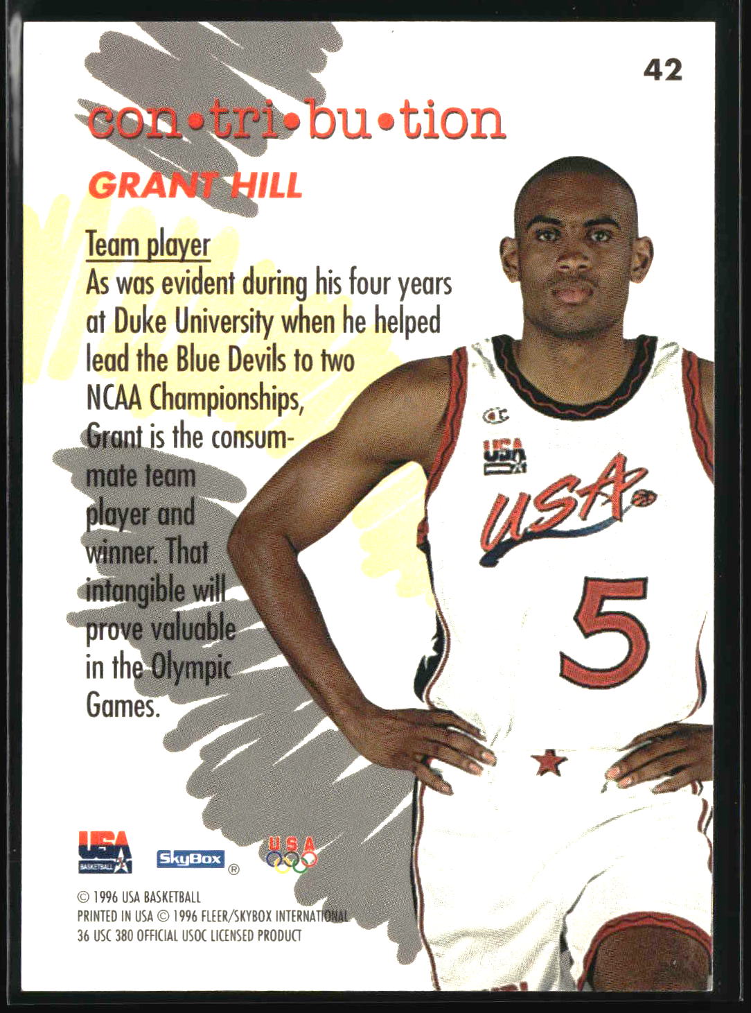 Grant Hill 1996 SkyBox USA #42