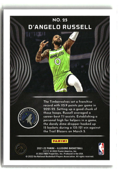 D'Angelo Russell 2021-22 Panini Illusions Asia Gold #25 #/25