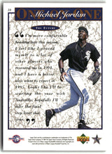 Michael Jordan 1995 Upper Deck Minor League Michael Jordan One On One #10
