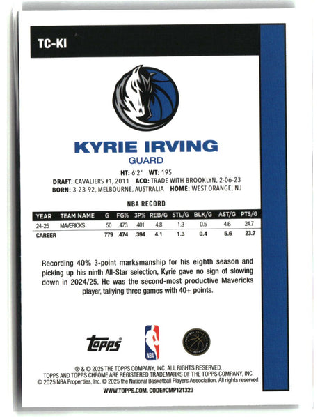 Kyrie Irving 2025-26 Topps 1980-81 Topps Chrome Basketball #TC-KI