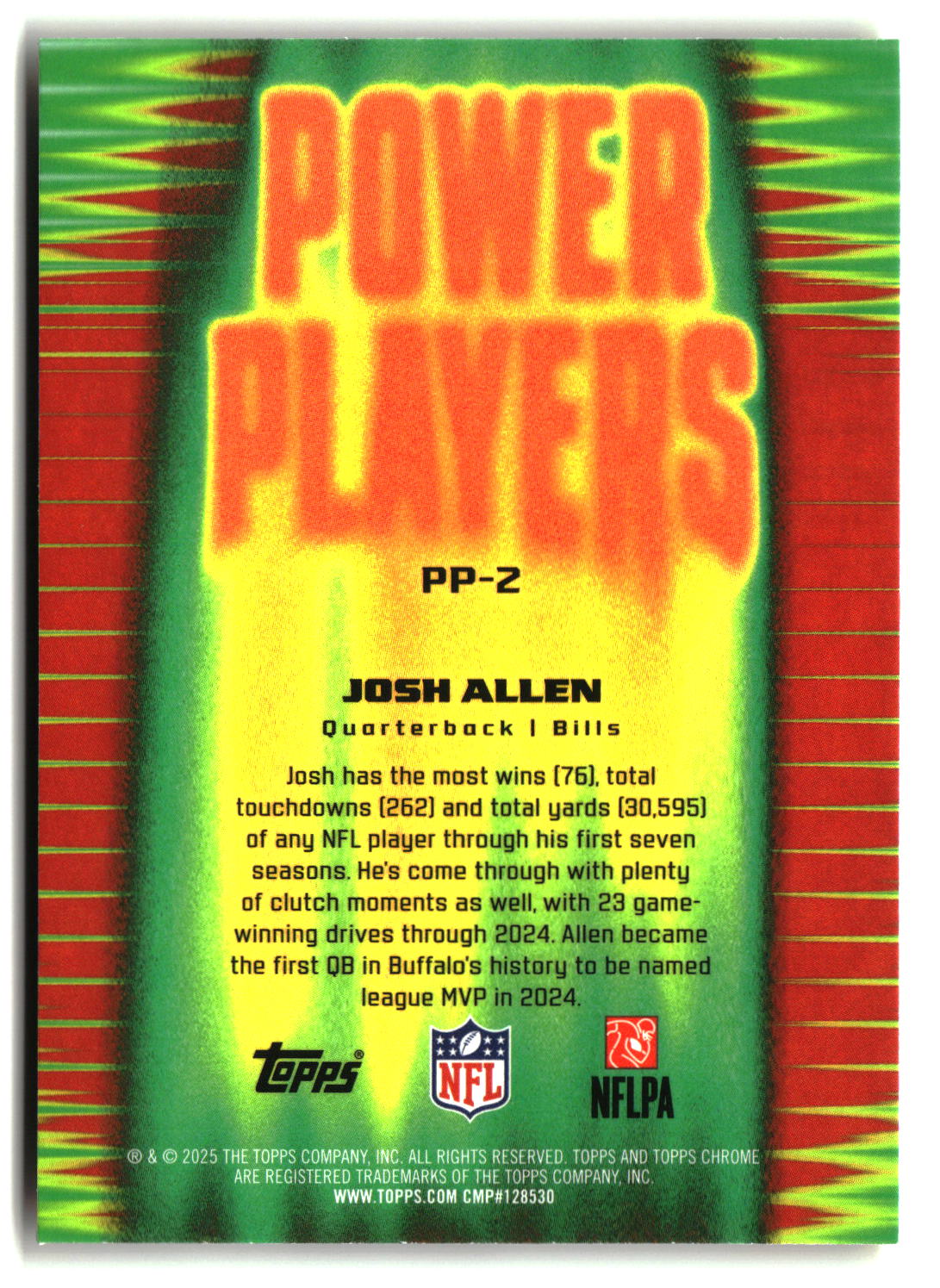Josh Allen 2025 Topps Chrome Power Players #PP-2