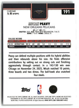 Micah Peavy 2025-26 Topps Chrome Update #191