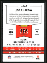Joe Burrow 2020 Panini Chronicles Panini #PA-1