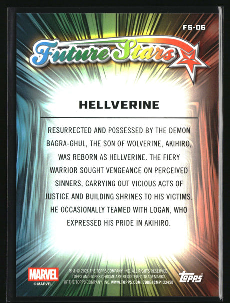 Hellverine 2026 Topps Chrome Marvel Comics Future Stars #FS-06