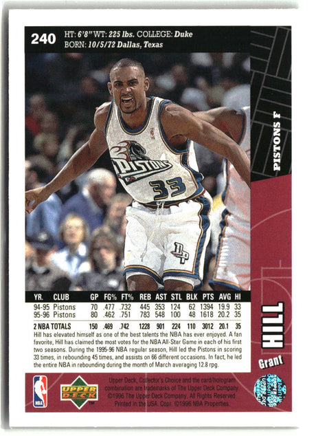 Grant Hill 1996-97 Collector's Choice #240