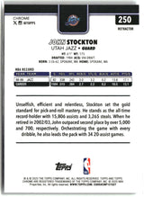 John Stockton 2025-26 Topps Chrome Refractor #250