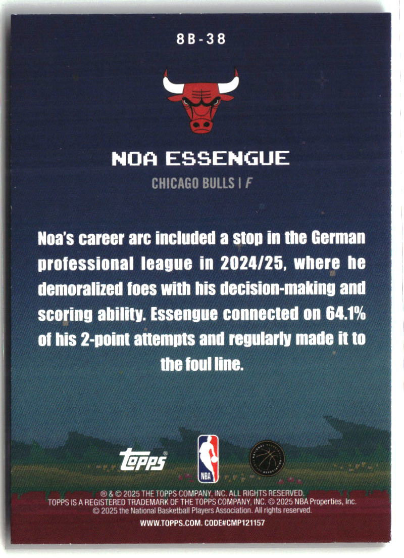 Noa Essengue 2025-26 Topps 8-Bit Ballers #8B-38