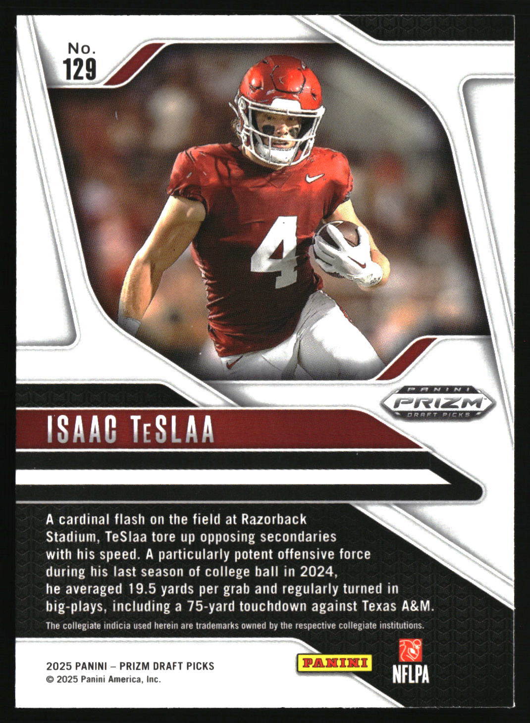 Isaac TeSlaa 2025 Panini Prizm Draft Picks #129