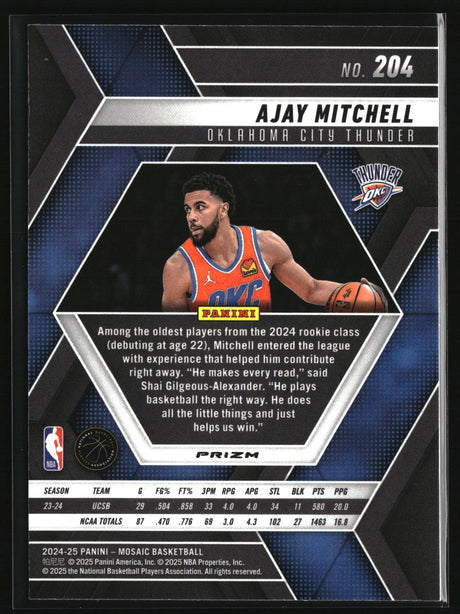 Ajay Mitchell 2024-25 Panini Mosaic Genesis Mosaic #204