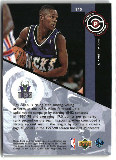 Ray Allen 1998-99 Upper Deck Super Powers #S15