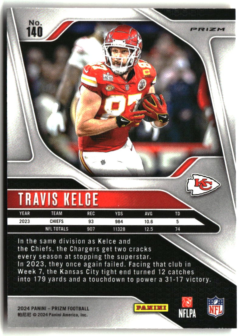 Travis Kelce 2024 Panini Prizm Lazer #140