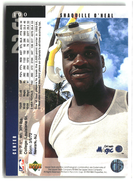 Shaquille O'Neal 1994-95 Upper Deck #100