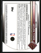 Jaylon Tyson 2025-26 Bowman Chrome Reptilian Orange Refractor #BCV-173 #/25