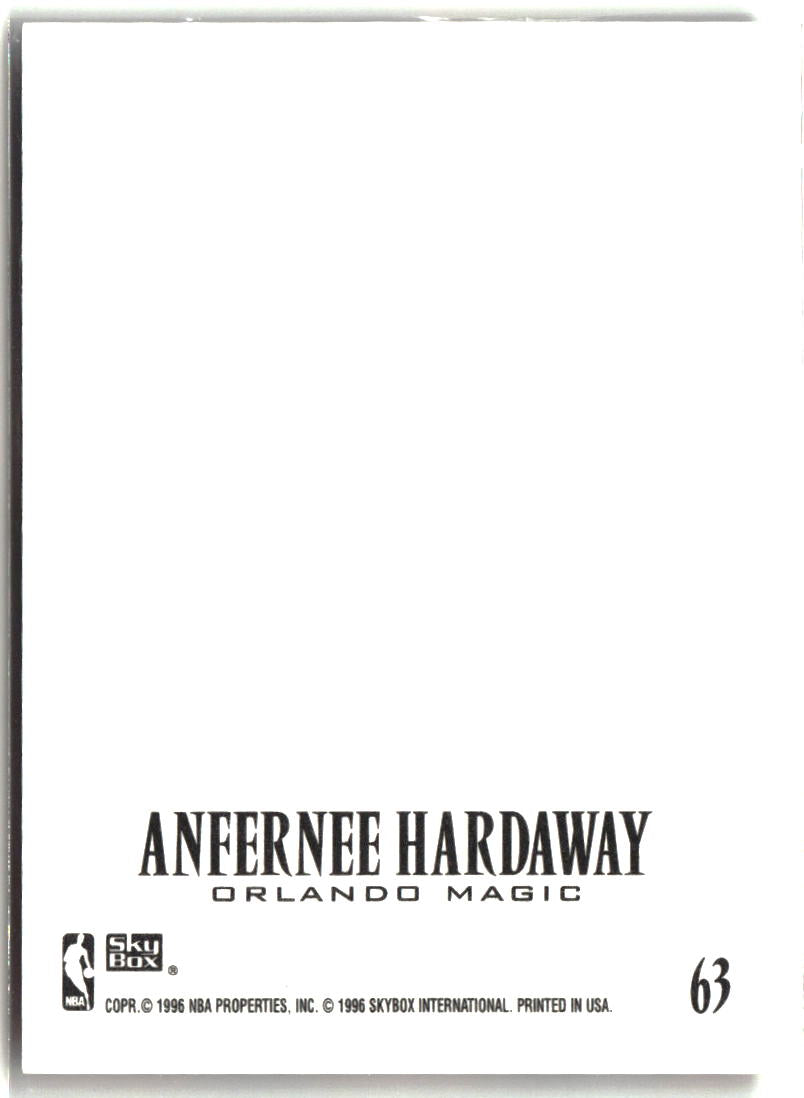 Anfernee Hardaway 1996-97 SkyBox Z-Force Z-Cling #63