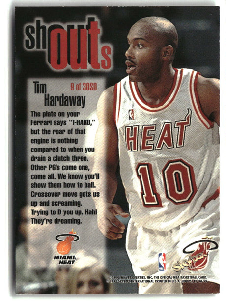 Tim Hardaway 1998-99 Hoops Shout Outs #9 SO
