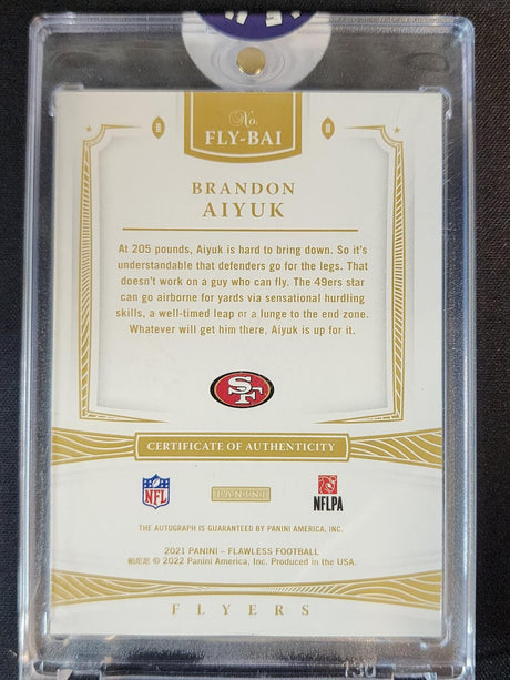 Brandon Aiyuk 2022 Panini Flawless 2021 Flawless Flyers Silver #FLY-BAI 20/20