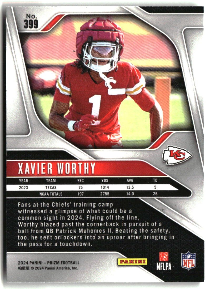 Xavier Worthy 2024 Panini Prizm #399