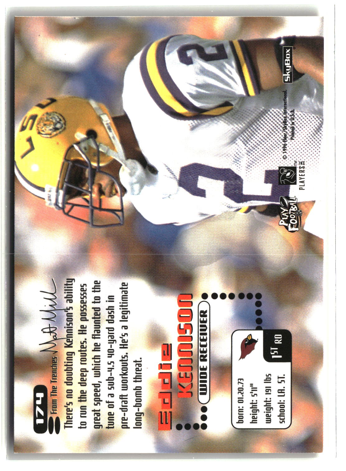 Eddie Kennison 1996 SkyBox Impact #174