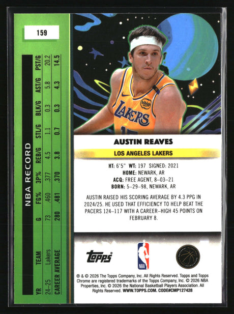 Austin Reaves 2025-26 Topps Chrome Cosmic #159