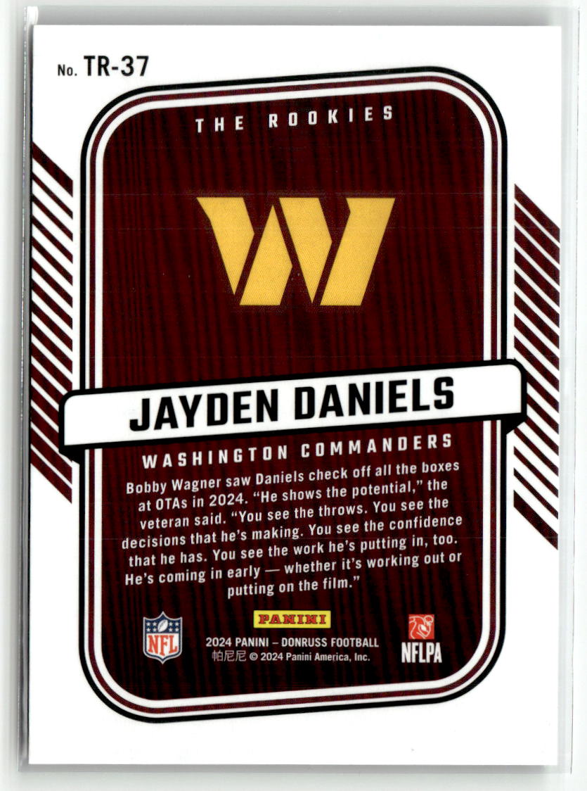 Jayden Daniels 2024 Donruss The Rookies #TR-37