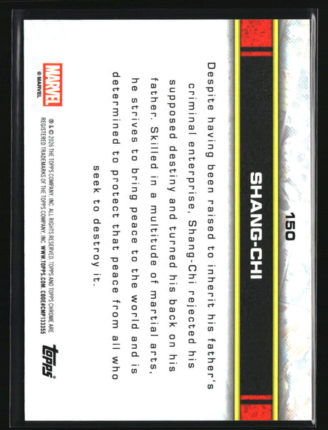 Shang-Chi 2026 Topps Chrome Marvel Comics #150