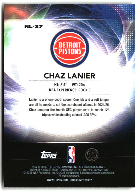 Chaz Lanier 2025-26 Topps No Limit #NL-37