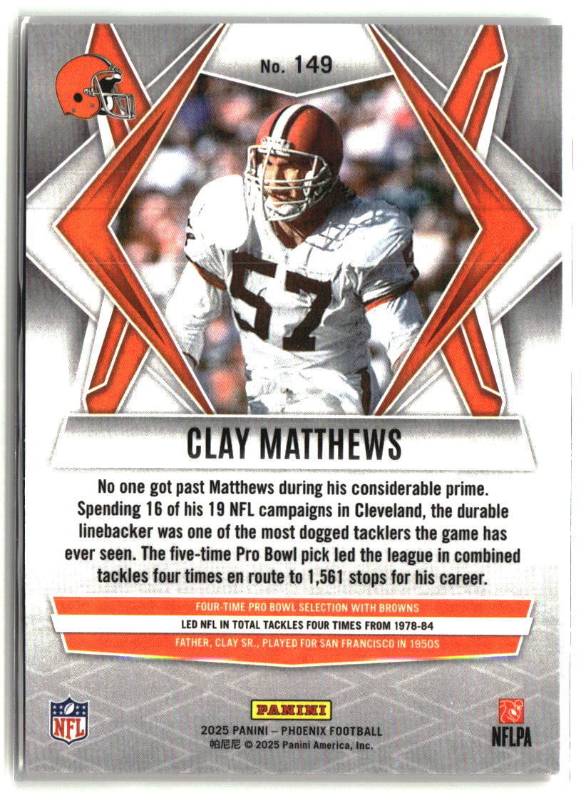 Clay Matthews 2025 Panini Phoenix Silver Hyper Prizm #149