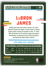 LeBron James 2023-24 Donruss Optic Purple Shock #65