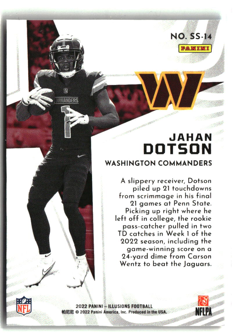 Jahan Dotson 2022 Panini Illusions Shining Stars #SS-14