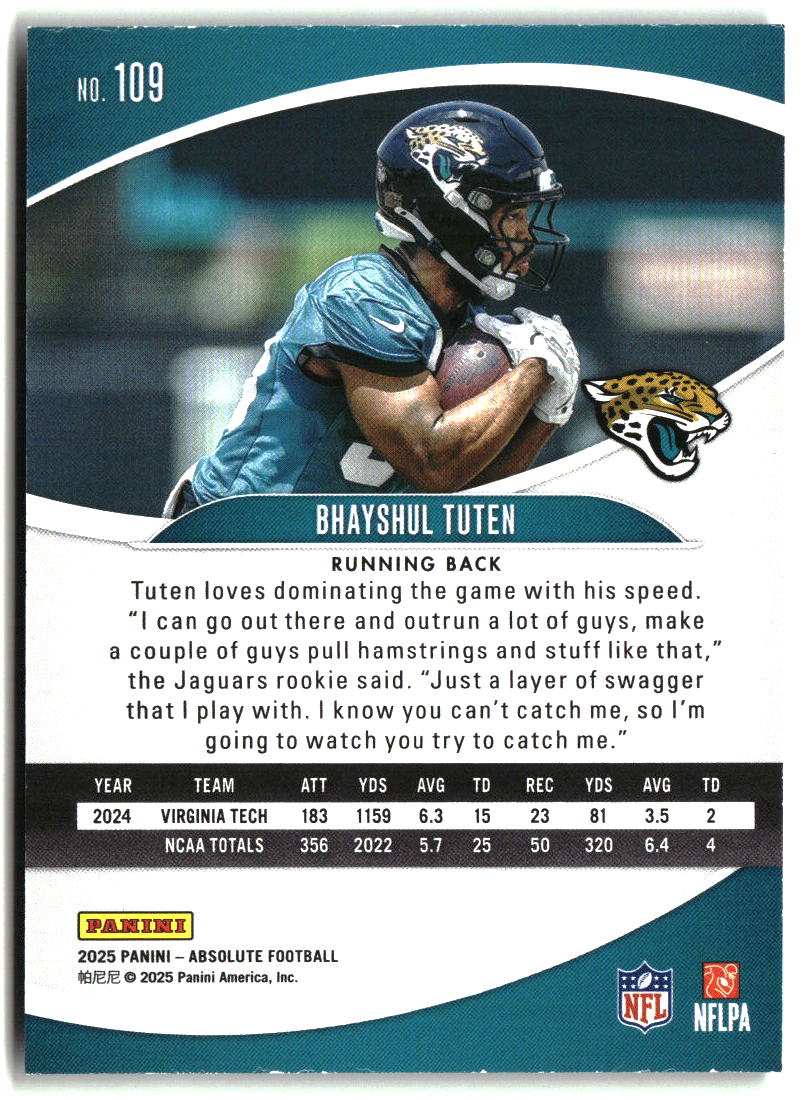 Bhayshul Tuten 2025 Panini Absolute Retail #109