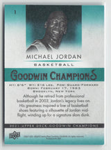 Michael Jordan 2021 Upper Deck Goodwin Champions #1