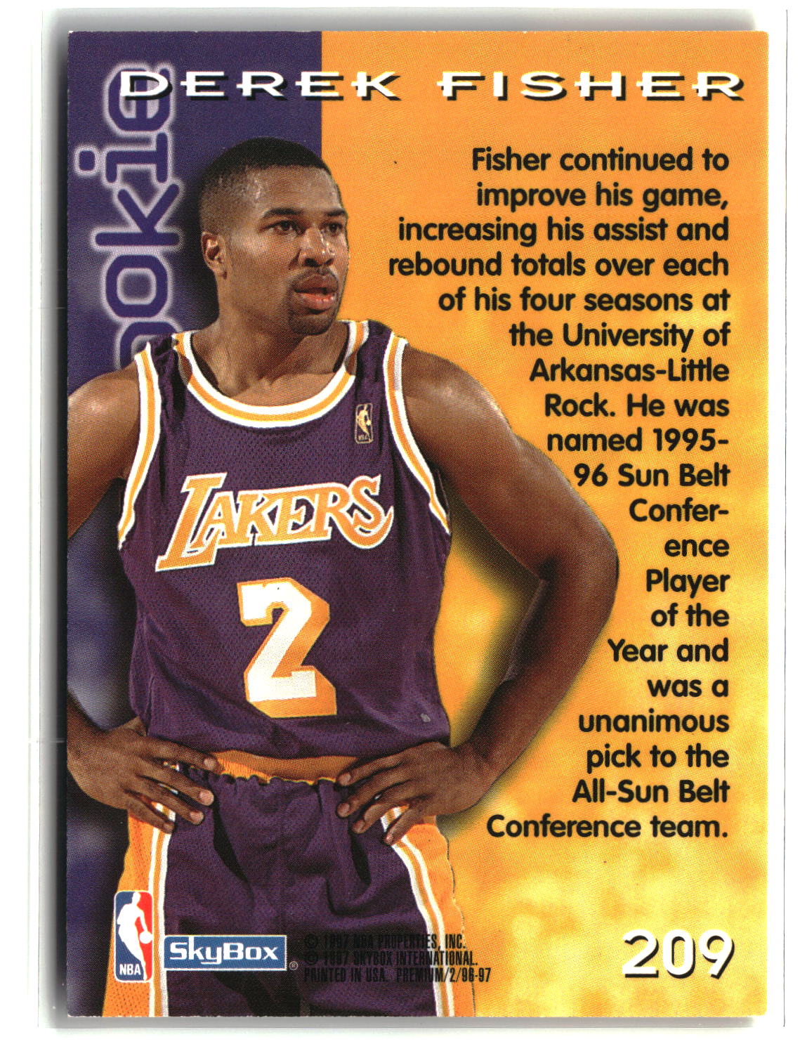 Derek Fisher 1996-97 SkyBox Premium #209
