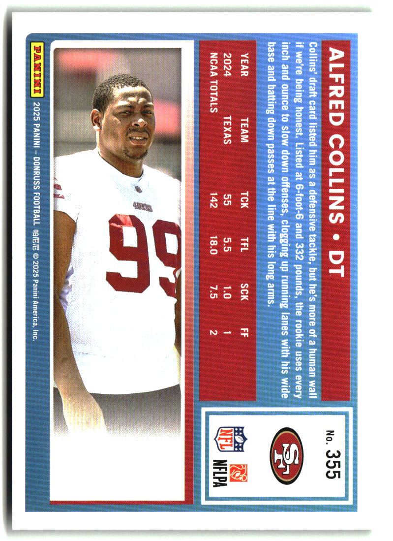 Alfred Collins 2025 Donruss Press Proofs Green #355