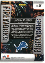 Amon-Ra St. Brown 2025 Panini Prizm Fireworks #16