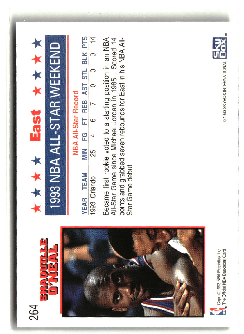 Shaquille O'Neal 1993-94 Hoops Fifth Anniversary Gold #264