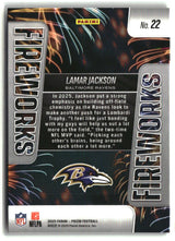 Lamar Jackson 2025 Panini Prizm Fireworks #22