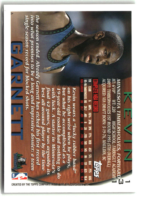 Kevin Garnett 1996-97 Topps #131
