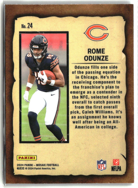 Rome Odunze 2024 Panini Mosaic Notoriety #24