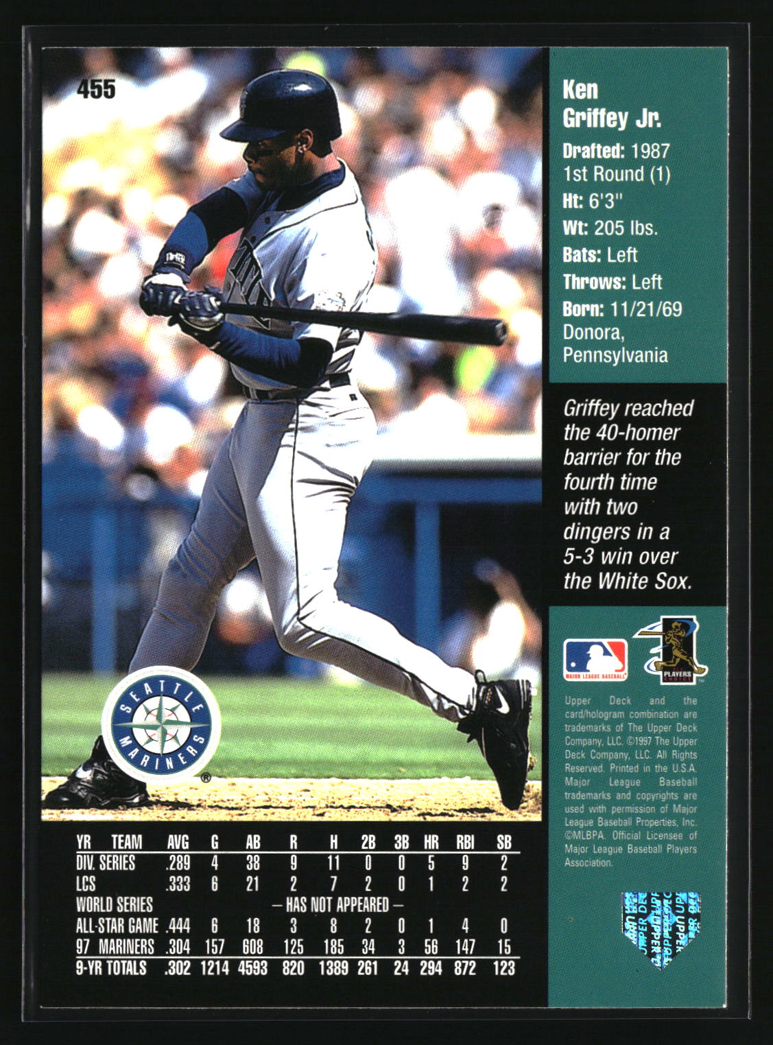 Ken Griffey Jr. 1998 Upper Deck #455