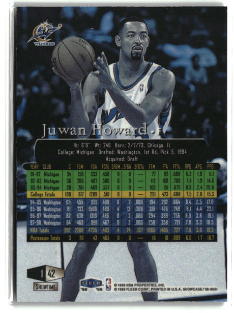 Juwan Howard 1998-99 Flair Showcase Flair Showcase Row 1 #42 #/3000