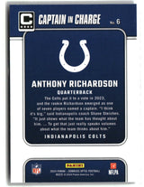 Anthony Richardson 2024 Donruss Optic Captain In Charge #6