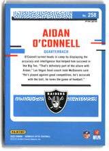 Aidan O'Connell 2023 Donruss Optic Purple Shock #258