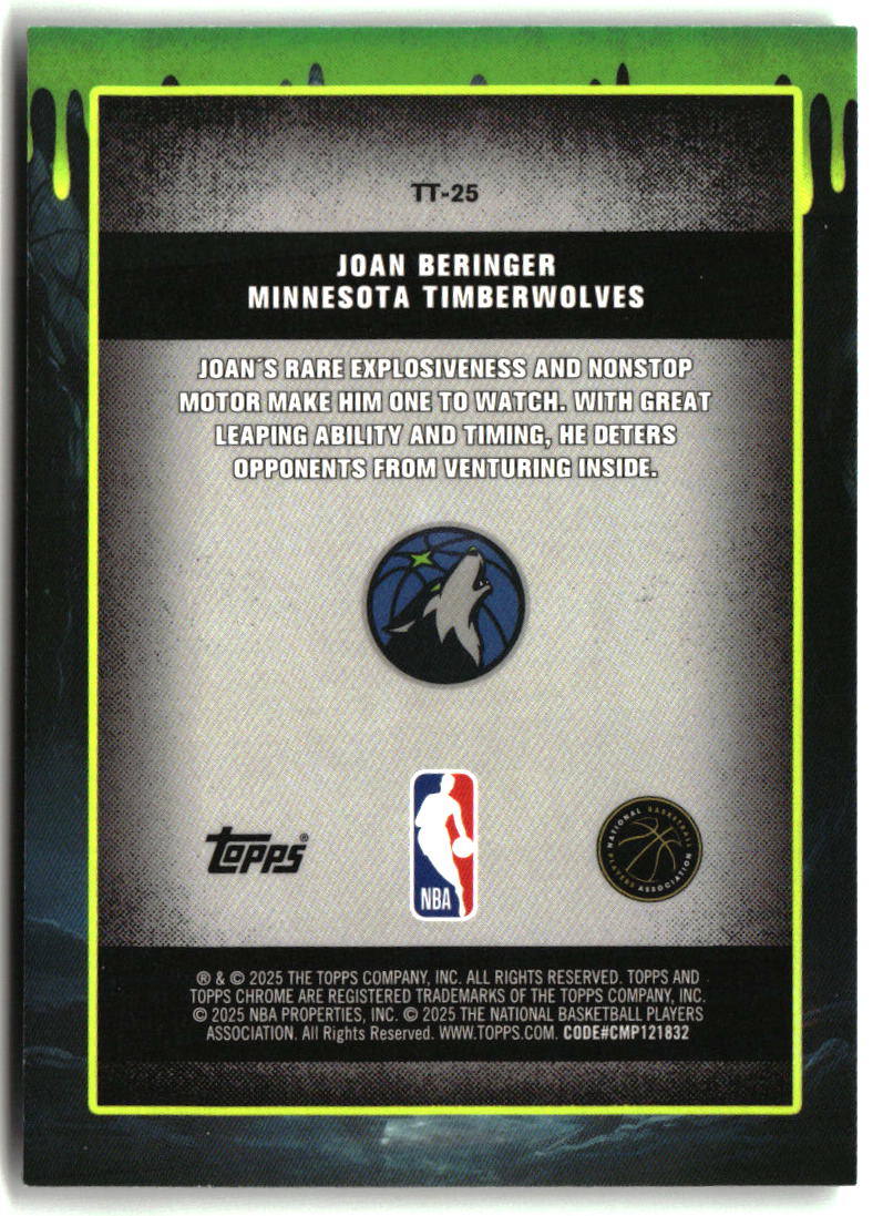Joan Beringer 2025-26 Topps Chrome Tall Tales #TT-25
