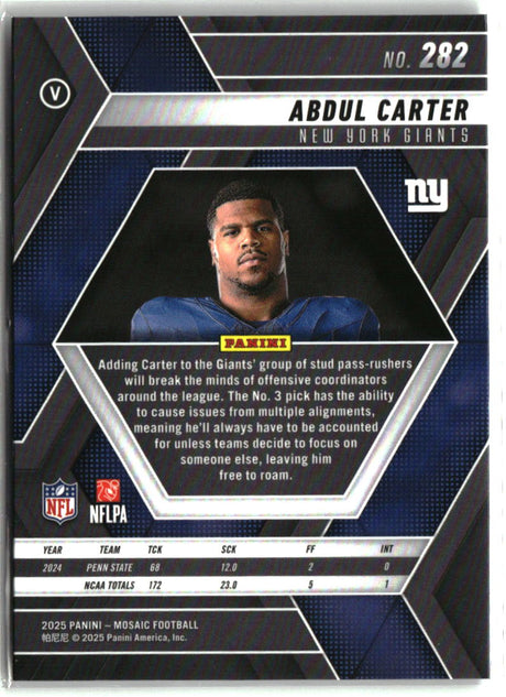 Abdul Carter 2025 Panini Mosaic #282