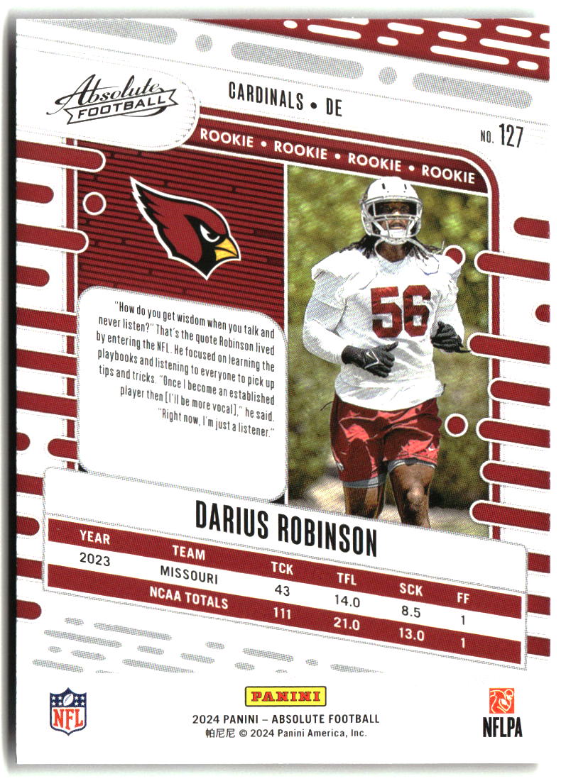 Darius Robinson 2024 Panini Absolute Retail #127