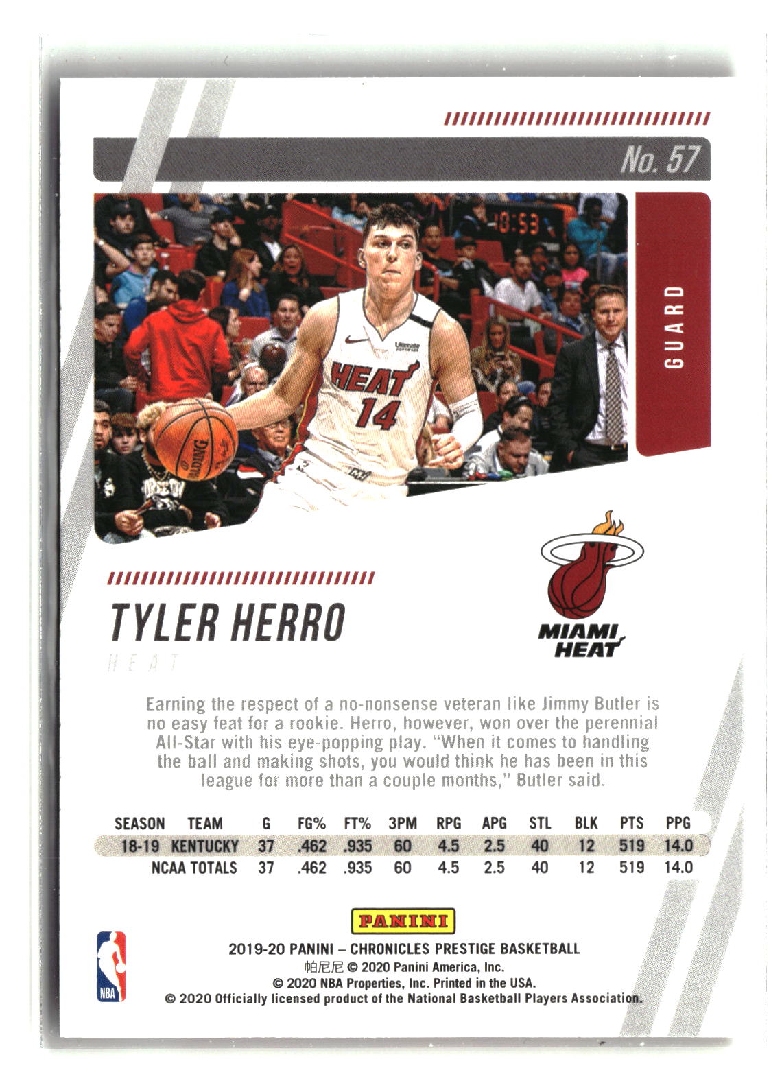Tyler Herro 2019-20 Panini Chronicles #57